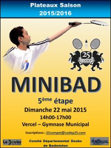AFFICHE Minibad 5 - 2015-2016
